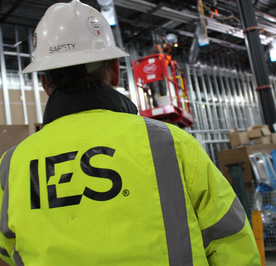 Skilled IES Electrical Portland workers installing commercial electrical systems with a focus on safety and precision.